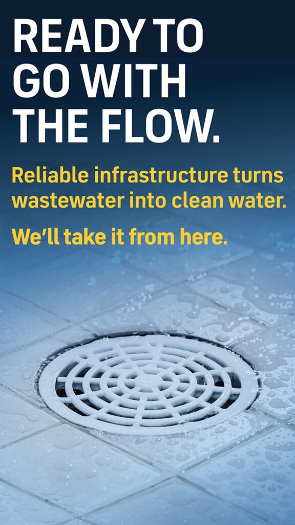 An image of social media artwork talking about infrastructure and featuring an image of a drain.