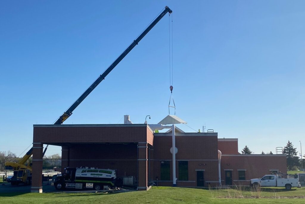 The Headworks Building was designed with removable skylights to allow large equipment to be removed or installed from above.