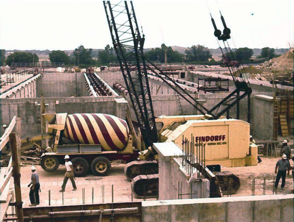 In 1975, crews worked to construct aeration tanks at the Nine Springs Wastewater Treatment Plant. As of 2024, the tanks are still in service, but need significant maintenance.